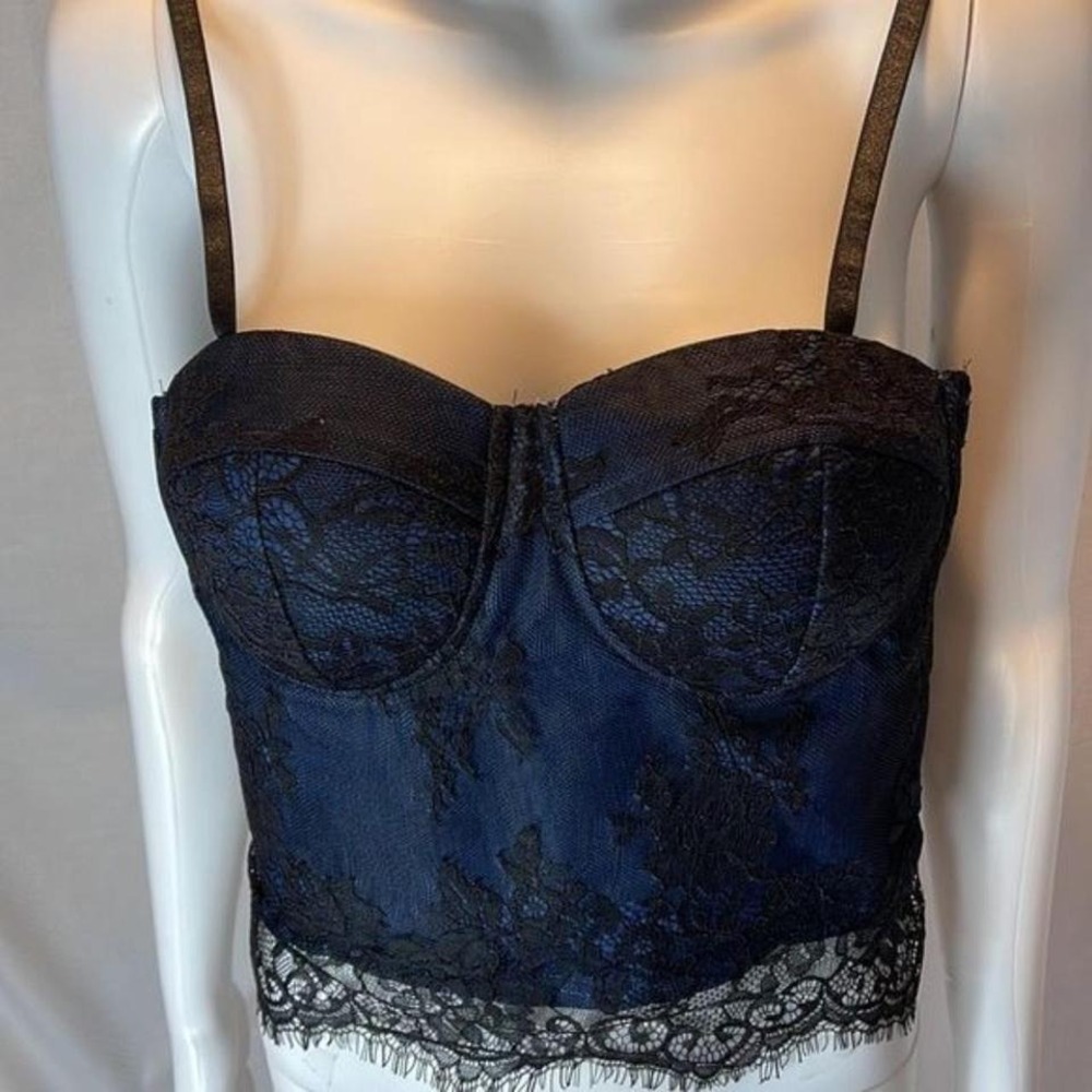 Spoon Jeans Never Enough‎ Corset Top - Blue Size Large REFFNB